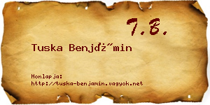 Tuska Benjámin névjegykártya